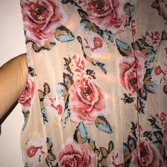 🌴3/$20 American Rag Floral Sheer Dress - Picture 3 of 8